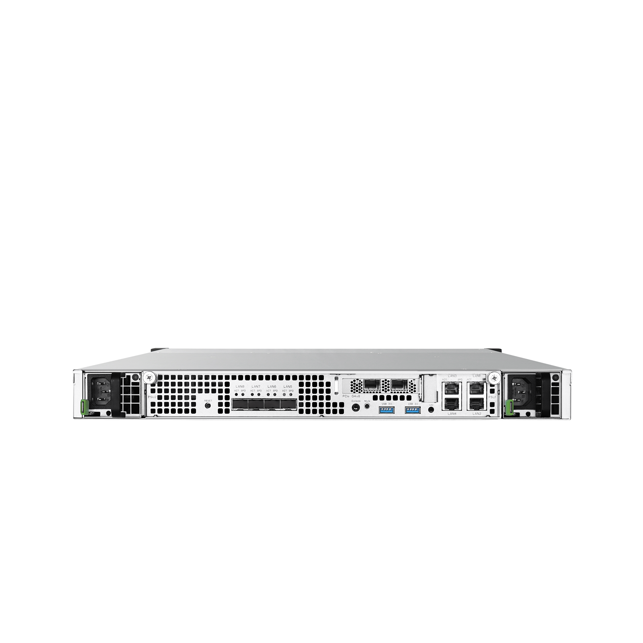 QSAN XN8104R — rear view with SFP+ networking