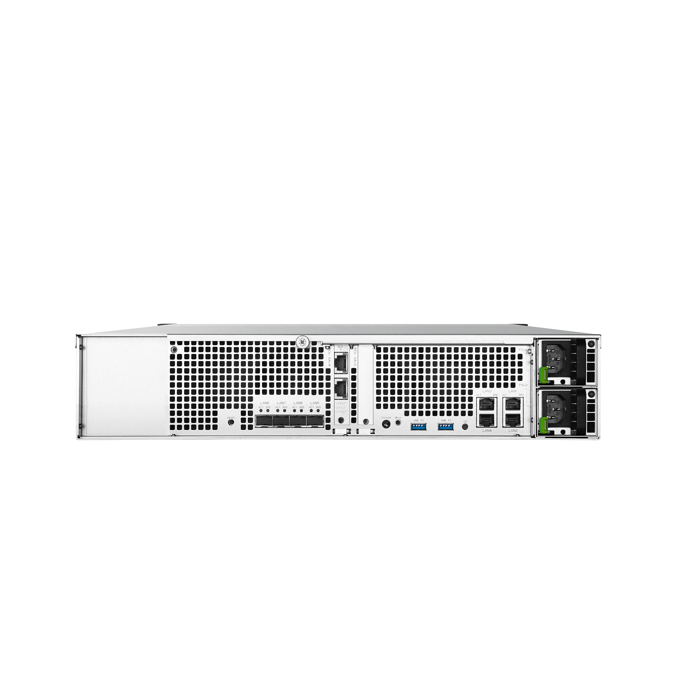 QSAN XN2112 — rear view with RJ45 networking